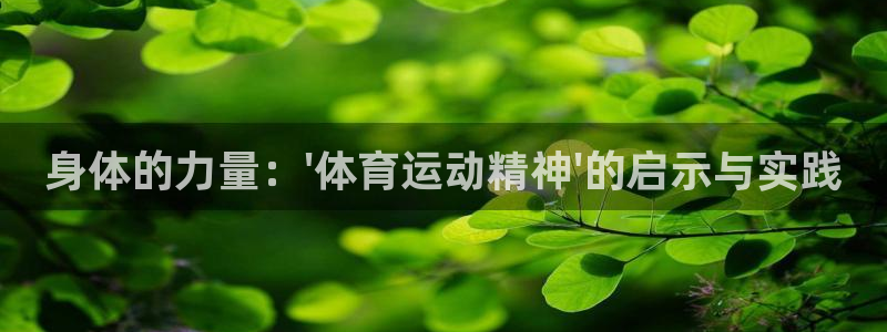 米兰体育报国米：身体的力量：\'体育运动精神\'的启示与实践